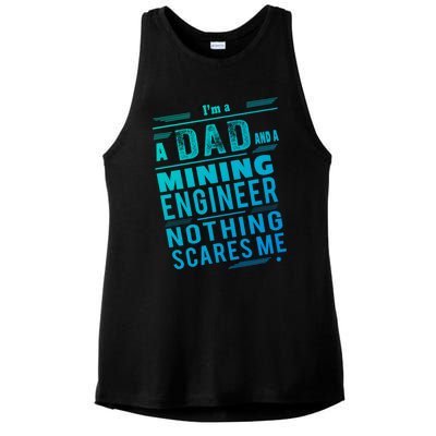 Mining Engineer Dad Gift Ladies PosiCharge Tri-Blend Wicking Tank