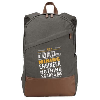 Mining Engineer Dad Funny Gift Cotton Canvas Backpack