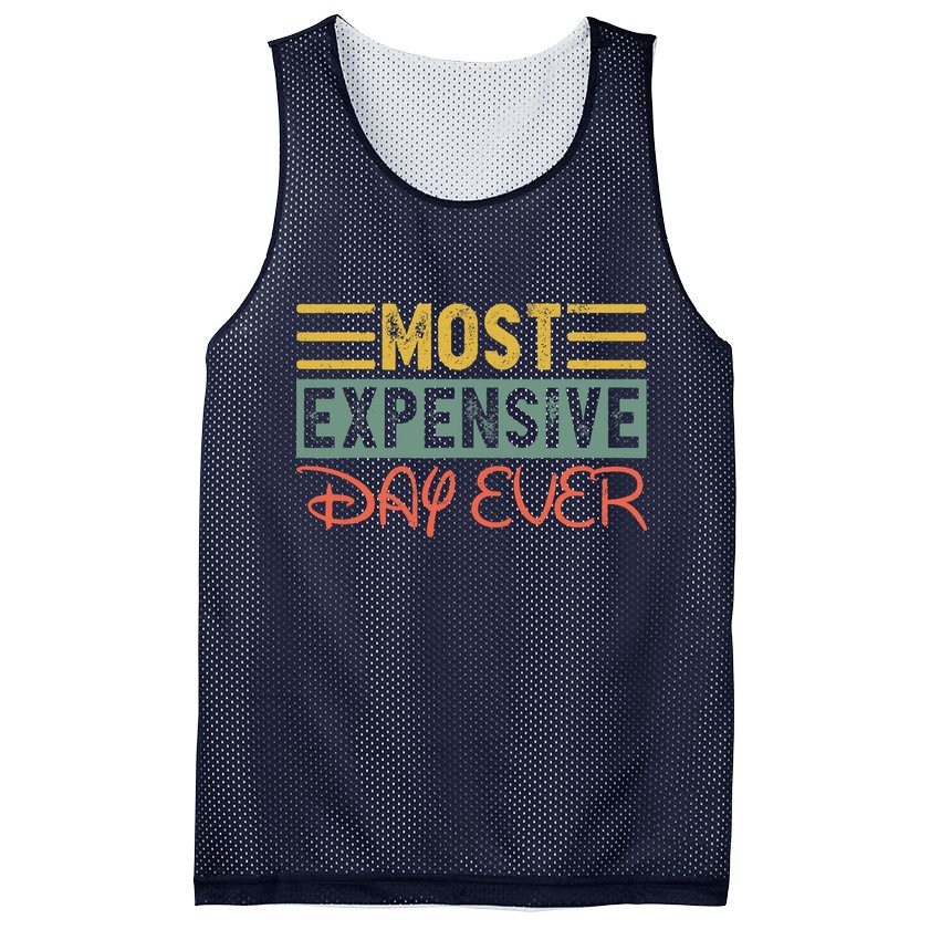 Most Expensive Day Ever Vacation Travel Funny Saying Mesh Reversible Basketball Jersey Tank