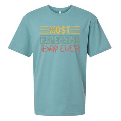 Most Expensive Day Ever Vacation Travel Funny Saying Sueded Cloud Jersey T-Shirt