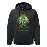 Mother Earth Day 54th Anniversary 1970 2024 Save Planet Performance Fleece Hoodie