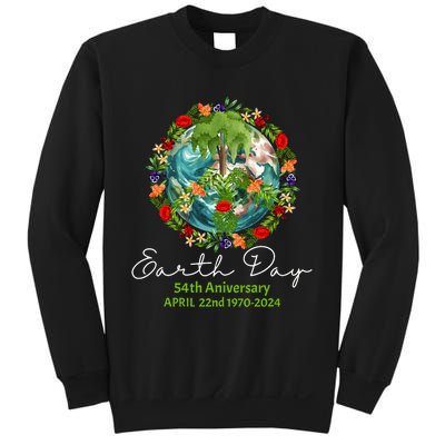 Mother Earth Day 54th Anniversary 1970 2024 Save Planet Sweatshirt