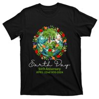 Mother Earth Day 54th Anniversary 1970 2024 Save Planet T-Shirt