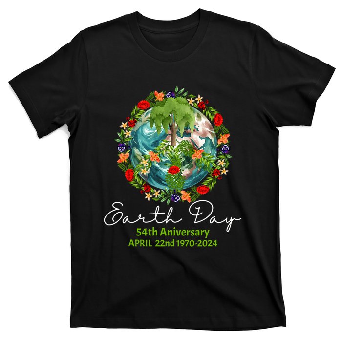 Mother Earth Day 54th Anniversary 1970 2024 Save Planet T-Shirt