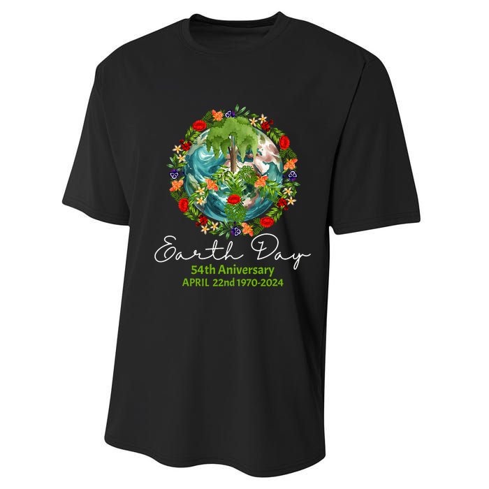 Mother Earth Day 54th Anniversary 1970 2024 Save Planet Performance Sprint T-Shirt