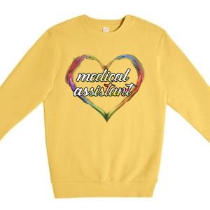 Medical Assistant Colorful Heart Premium Crewneck Sweatshirt