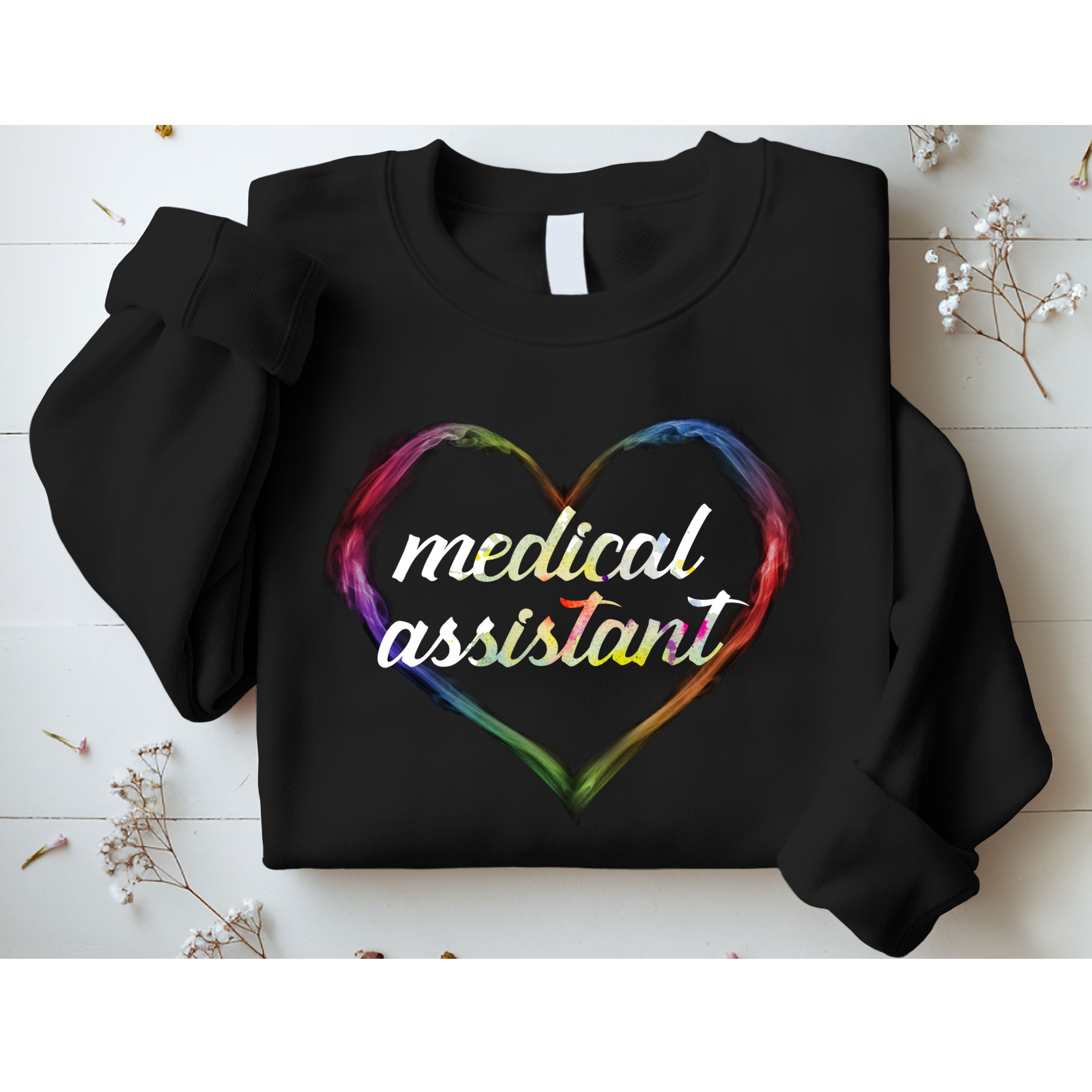 Medical Assistant Colorful Heart Sweatshirt