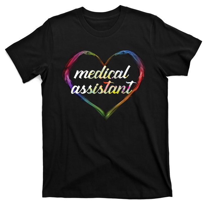 Medical Assistant Colorful Heart T-Shirt