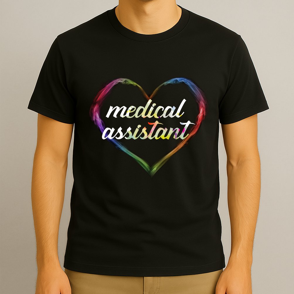 Medical Assistant Colorful Heart T-Shirt