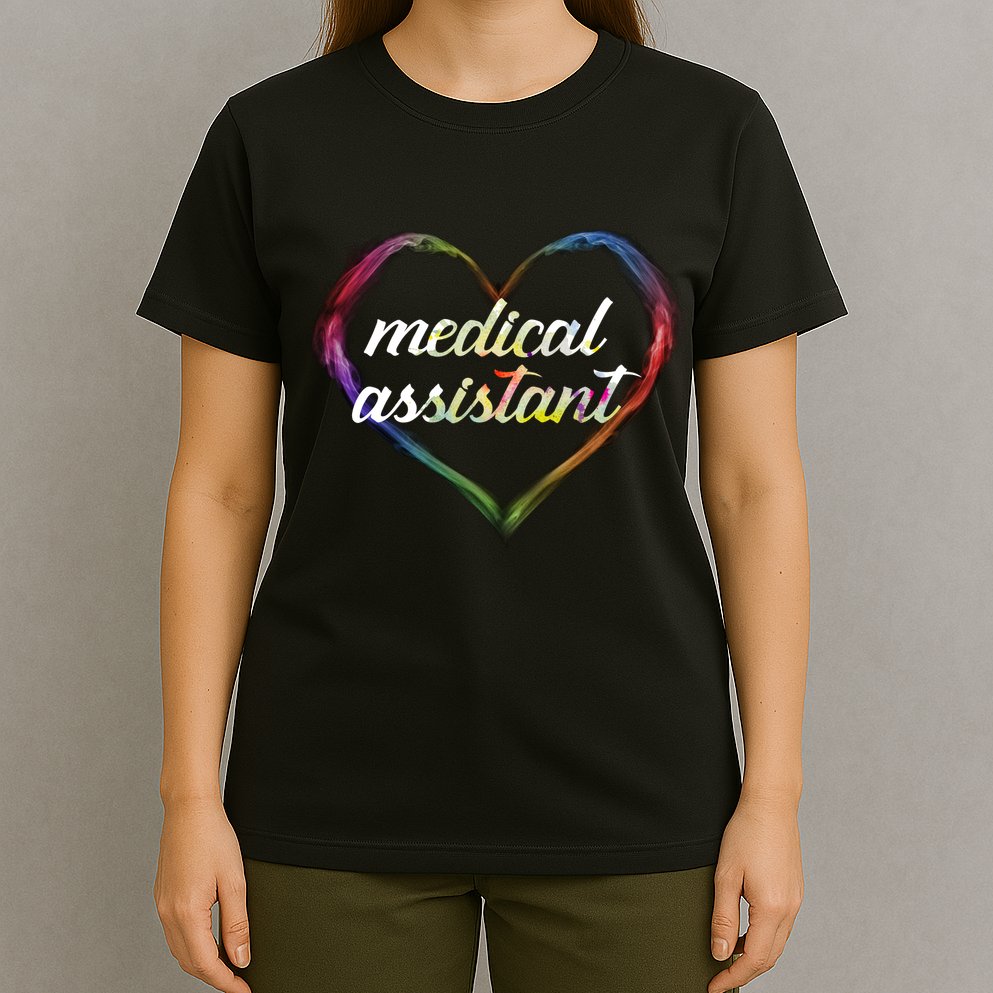 Medical Assistant Colorful Heart T-Shirt