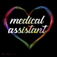 Medical Assistant Colorful Heart Flatbill Hat