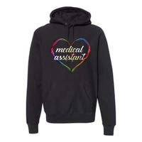 Medical Assistant Colorful Heart Premium Hoodie