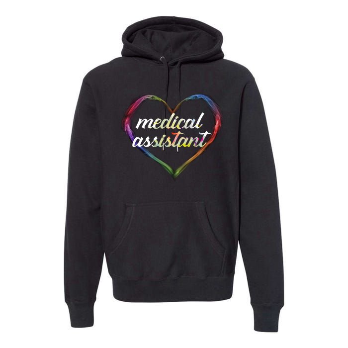 Medical Assistant Colorful Heart Premium Hoodie