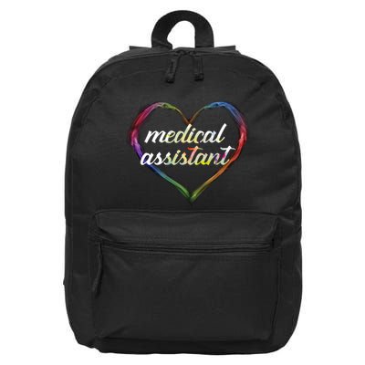 Medical Assistant Colorful Heart 16 in Basic Backpack