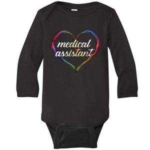 Medical Assistant Colorful Heart Baby Long Sleeve Bodysuit