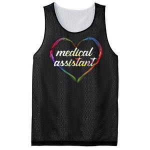 Medical Assistant Colorful Heart Mesh Reversible Basketball Jersey Tank