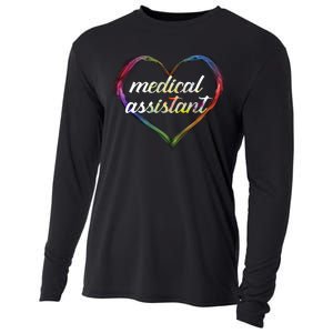 Medical Assistant Colorful Heart Cooling Performance Long Sleeve Crew