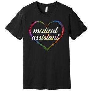 Medical Assistant Colorful Heart Premium T-Shirt