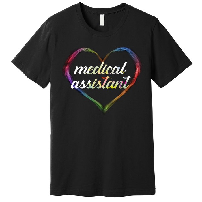 Medical Assistant Colorful Heart Premium T-Shirt