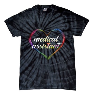 Medical Assistant Colorful Heart Tie-Dye T-Shirt