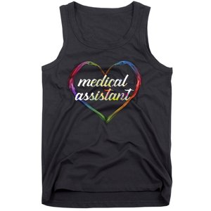 Medical Assistant Colorful Heart Tank Top