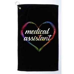 Medical Assistant Colorful Heart Platinum Collection Golf Towel