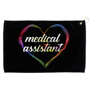 Medical Assistant Colorful Heart Grommeted Golf Towel