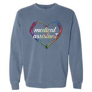 Medical Assistant Colorful Heart Garment-Dyed Sweatshirt