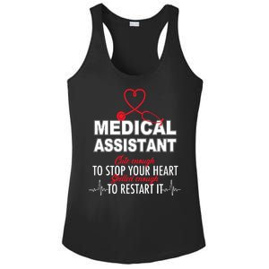 Medical Assistant Cute Enough To Stop Your Heart Ladies PosiCharge Competitor Racerback Tank