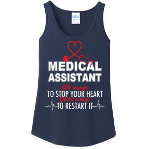 Medical Assistant Cute Enough To Stop Your Heart Ladies Essential Tank