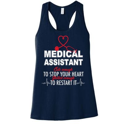 Medical Assistant Cute Enough To Stop Your Heart Women's Racerback Tank