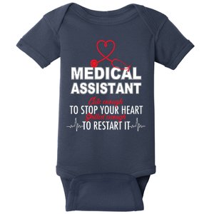 Medical Assistant Cute Enough To Stop Your Heart Baby Bodysuit