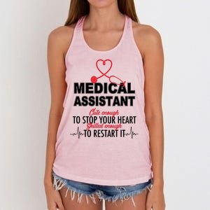 Medical Assistant Cute Enough To Stop Your Heart Women's Knotted Racerback Tank