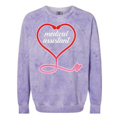 Medical Assistant Stethoscope Heart Colorblast Crewneck Sweatshirt