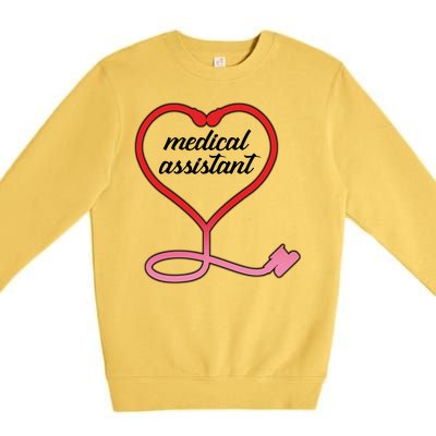 Medical Assistant Stethoscope Heart Premium Crewneck Sweatshirt