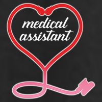 Medical Assistant Stethoscope Heart 7 Panel Mesh Trucker Snapback Hat