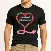 Medical Assistant Stethoscope Heart Cooling Performance Crew T-Shirt
