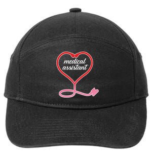 Medical Assistant Stethoscope Heart 7-Panel Snapback Hat