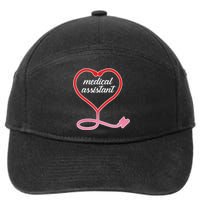 Medical Assistant Stethoscope Heart 7-Panel Snapback Hat