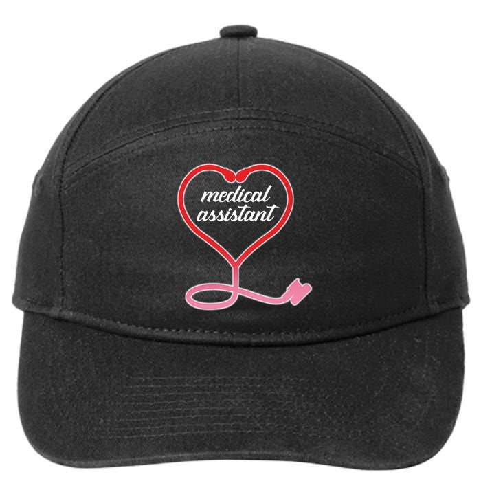 Medical Assistant Stethoscope Heart 7-Panel Snapback Hat