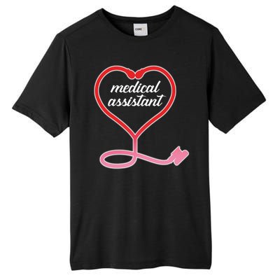 Medical Assistant Stethoscope Heart Tall Fusion ChromaSoft Performance T-Shirt