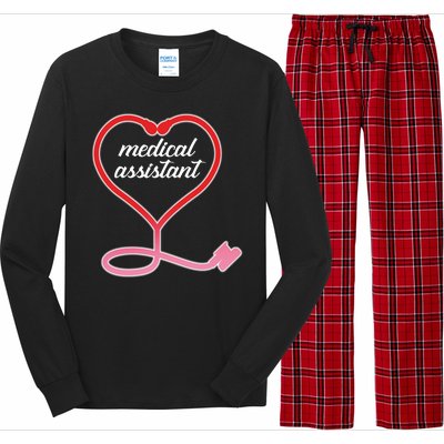 Medical Assistant Stethoscope Heart Long Sleeve Pajama Set