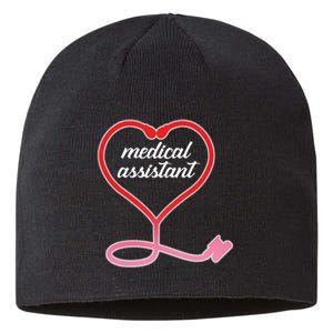 Medical Assistant Stethoscope Heart Sustainable Beanie