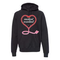 Medical Assistant Stethoscope Heart Premium Hoodie