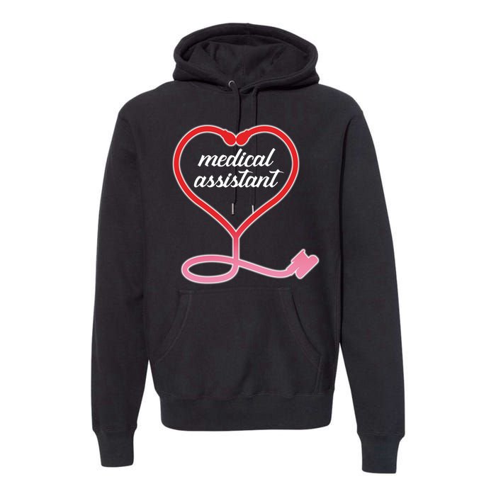 Medical Assistant Stethoscope Heart Premium Hoodie