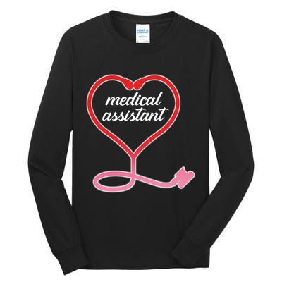 Medical Assistant Stethoscope Heart Tall Long Sleeve T-Shirt