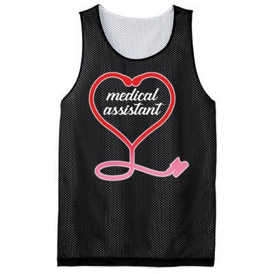 Medical Assistant Stethoscope Heart Mesh Reversible Basketball Jersey Tank