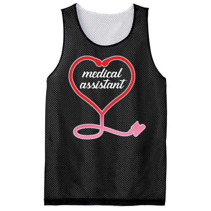 Medical Assistant Stethoscope Heart Mesh Reversible Basketball Jersey Tank