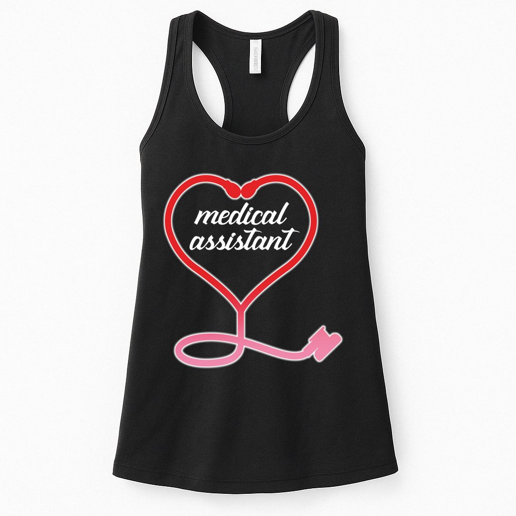 Medical Assistant Stethoscope Heart Womens Tank Top