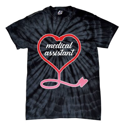 Medical Assistant Stethoscope Heart Tie-Dye T-Shirt